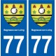 77 Bagneaux-sur-Loing blason autocollant plaque stickers ville