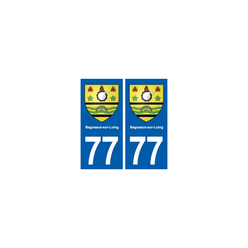 77 Bagneaux-sur-Loing blason autocollant plaque stickers ville