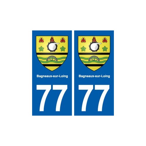 77 Bagneaux-sur-Loing blason autocollant plaque stickers ville