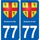 77 Boissise-le-Roi blason autocollant plaque stickers ville