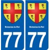 77 Boissise-le-Roi blason autocollant plaque stickers ville