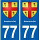 77 Boissise-le-Roi blason autocollant plaque stickers ville