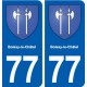 77 Boissy-le-Châtel blason autocollant plaque stickers ville