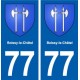 77 Boissy-le-Châtel blason autocollant plaque stickers ville