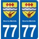 77 Bourron-Marlotte blason autocollant plaque stickers ville