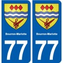 77 Bourron-Marlotte blason autocollant plaque stickers ville