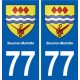 77 Bourron-Marlotte blason autocollant plaque stickers ville