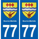 77 Bourron-Marlotte blason autocollant plaque stickers ville