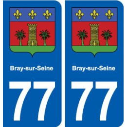 77 Bray-sur-Seine blason autocollant plaque stickers ville