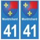 41 MontRichard autocollant plaque blason armoiries stickers département ville