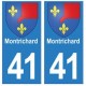 41 MontRichard autocollant plaque blason armoiries stickers département ville