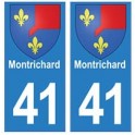 41 MontRichard autocollant plaque blason armoiries stickers département ville