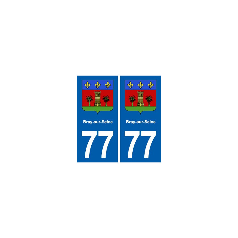 77 Bray-sur-Seine blason autocollant plaque stickers ville