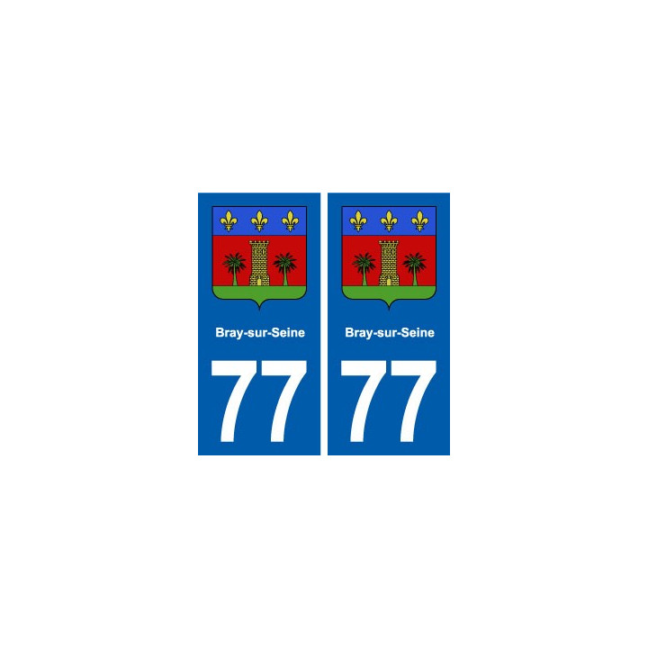77 Bray-sur-Seine blason autocollant plaque stickers ville