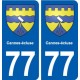 77 Cannes-écluse blason autocollant plaque stickers ville