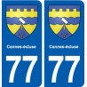 77 Cannes-écluse blason autocollant plaque stickers ville