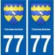 77 Cannes-écluse blason autocollant plaque stickers ville