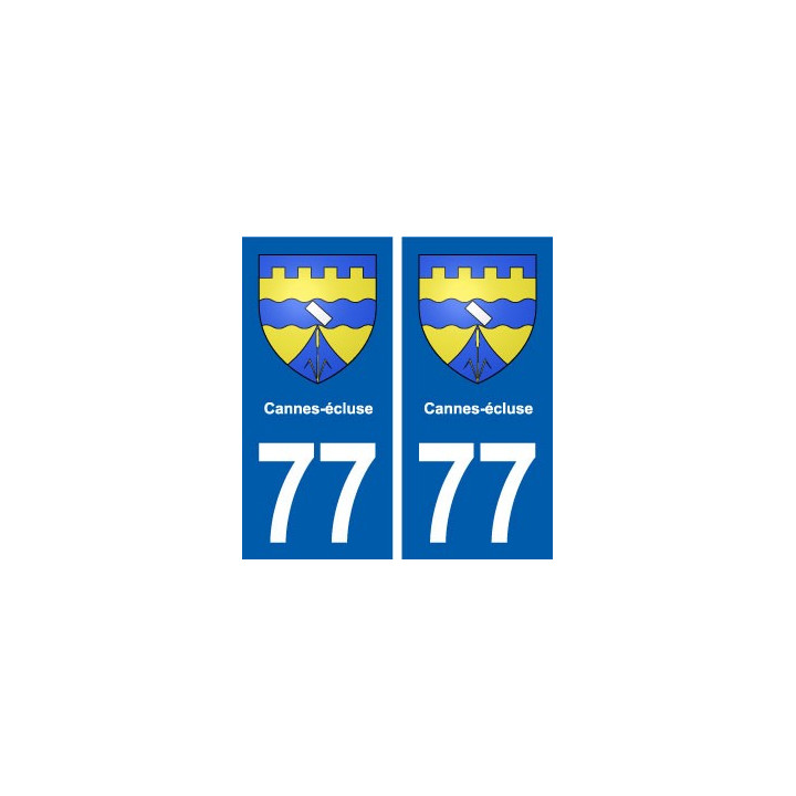 77 Cannes-écluse blason autocollant plaque stickers ville