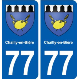 77 Chailly-en-Bière blason autocollant plaque stickers ville