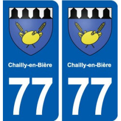 77 Chailly-en-Bière blason autocollant plaque stickers ville