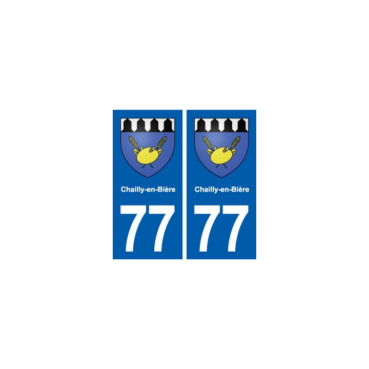 77 Chailly-en-Bière blason autocollant plaque stickers ville