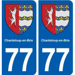 77 Chanteloup-en-Brie blason autocollant plaque stickers ville