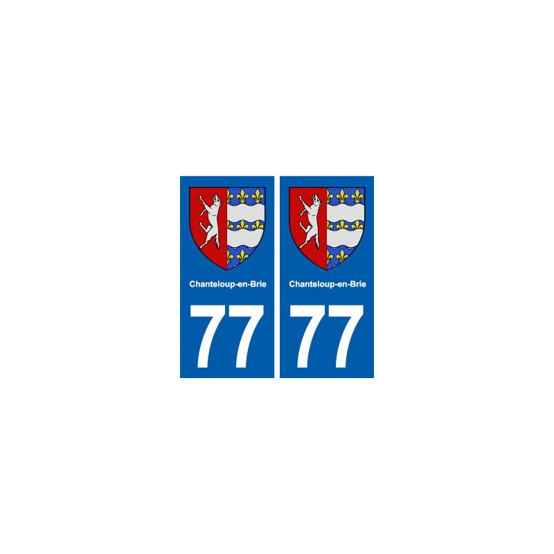 77 Chanteloup-en-Brie blason autocollant plaque stickers ville