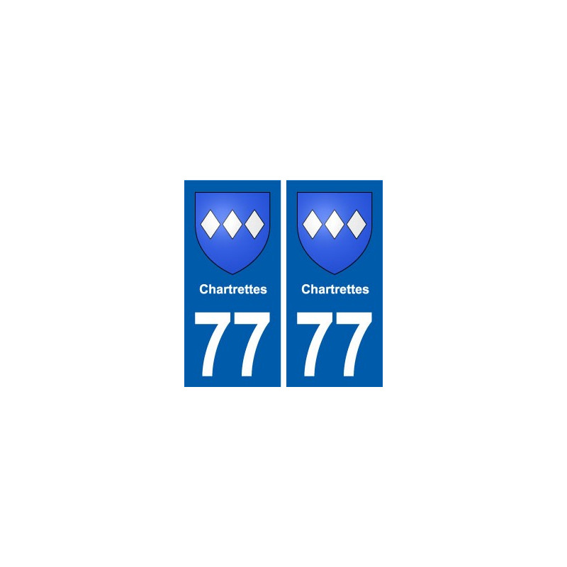 77 Chartrettes blason autocollant plaque stickers ville