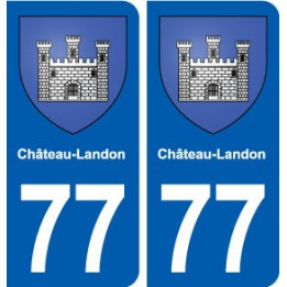 77 Château-Landon blason autocollant plaque stickers ville