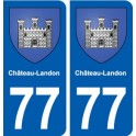 77 Château-Landon blason autocollant plaque stickers ville