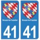 41 Nouan-le-fuzelier autocollant plaque blason armoiries stickers département ville