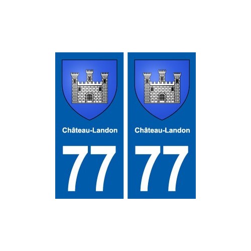 77 Château-Landon blason autocollant plaque stickers ville