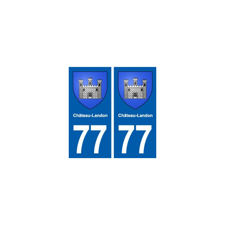 77 Château-Landon blason autocollant plaque stickers ville