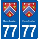 77 Chevry-Cossigny blason autocollant plaque stickers ville