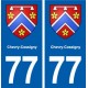77 Chevry-Cossigny blason autocollant plaque stickers ville