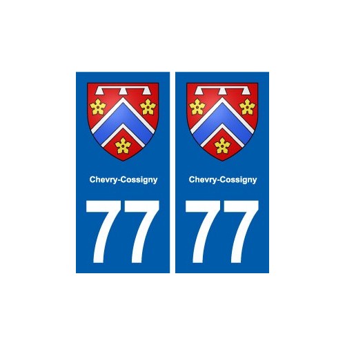 77 Chevry-Cossigny blason autocollant plaque stickers ville