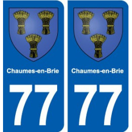 77 Chaumes-en-Brie blason autocollant plaque stickers ville
