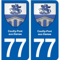 77 Couilly-Pont-aux-Dames blason autocollant plaque stickers ville