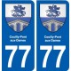 77 Couilly-Pont-aux-Dames blason autocollant plaque stickers ville