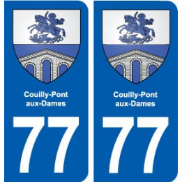 77 Couilly-Pont-aux-Dames blason autocollant plaque stickers ville