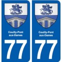 77 Couilly-Pont-aux-Dames blason autocollant plaque stickers ville