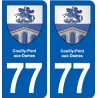 77 Couilly-Pont-aux-Dames blason autocollant plaque stickers ville