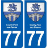 77 Couilly-Pont-aux-Dames blason autocollant plaque stickers ville