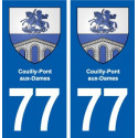 77 Couilly-Pont-aux-Dames blason autocollant plaque stickers ville