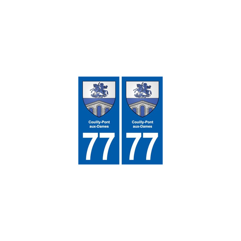 77 Couilly-Pont-aux-Dames blason autocollant plaque stickers ville