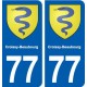 77 Croissy-Beaubourg blason autocollant plaque stickers ville