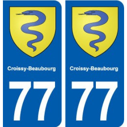 77 Croissy-Beaubourg blason autocollant plaque stickers ville