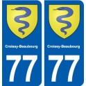 77 Croissy-Beaubourg blason autocollant plaque stickers ville