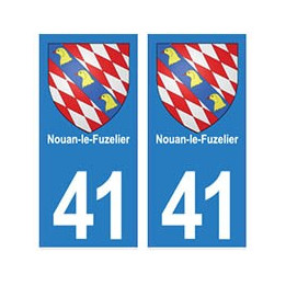 41 Nouan-le-fuzelier autocollant plaque blason armoiries stickers département ville