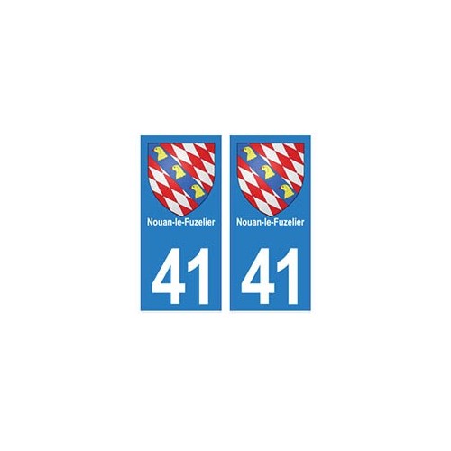 41 Nouan-le-fuzelier autocollant plaque blason armoiries stickers département ville